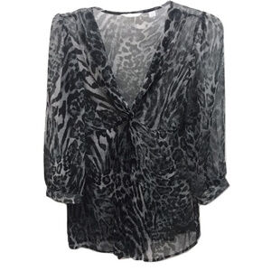 New York & Co Animal Print Blouse